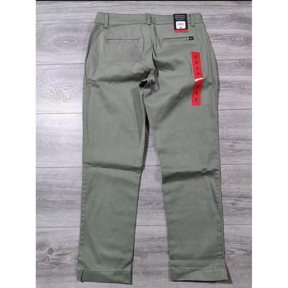 Banana Republic Pants Adult Size 8 Green Cropped Chino Pants Q6 - Picture 2 of 4